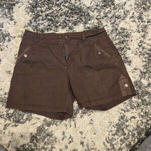 Cotton Ginny Women’s Casual Utility Shorts | Size 13 | Brown